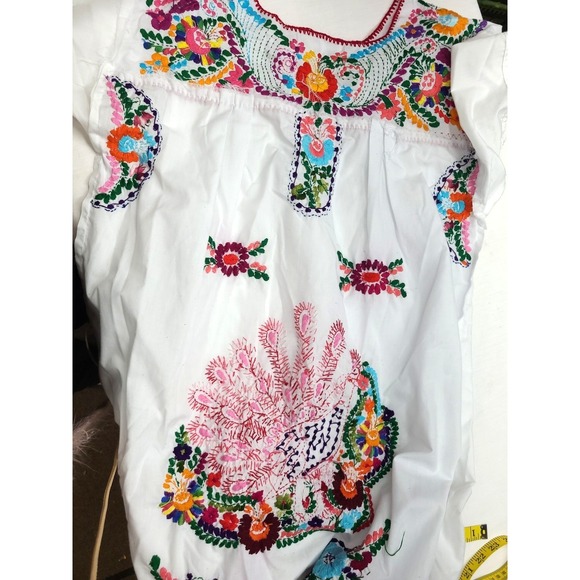 Handmade MuuMuu House Dress Hand Embroidered One size Leisure Lounging - Picture 5 of 10